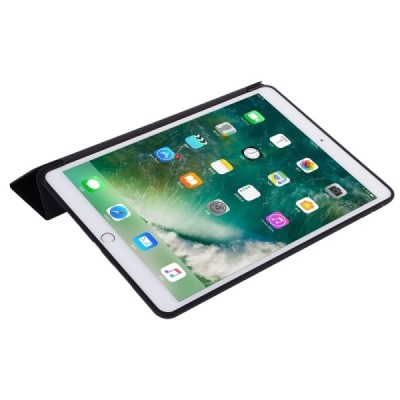Apple iPad Pro 10.5" (Air 2019) solidus atverčiamas juodas odinis dėklas - knygutė (sulankstomas) / Priedai.lt