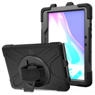 Samsung Galaxy Tab Active Pro (T540, T636B) sustiprintos apsaugos dėklas - juodas - nugarėlė | Priedai.lt