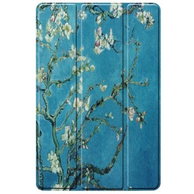 Samsung Galaxy Tab S5e (T720, T725) atverčiamas spalvotas „Sakura“ odinis dėklas - knygutė / Priedai.lt