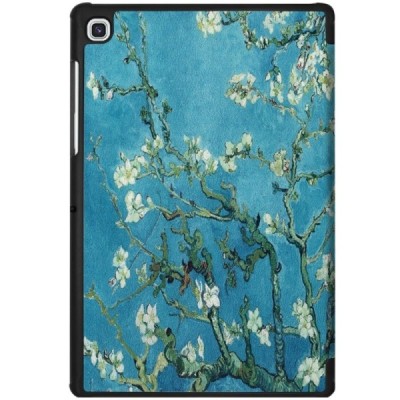 Samsung Galaxy Tab S5e (T720, T725) atverčiamas spalvotas „Sakura“ odinis dėklas - knygutė / Priedai.lt