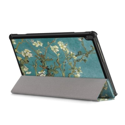 Lenovo Tab M10 10.1" (TB-X605F, X605L, X505F, X505L) atverčiamas spalvotas „Sakura“ dėklas - knygutė / Priedai.lt
