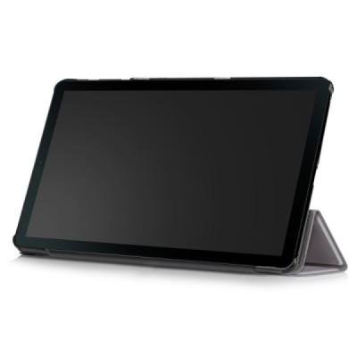 Samsung Galaxy Tab A 10.1 2019 (T515, T510) atverčiamas pilkas odinis dėklas - knygutė / Priedai.lt