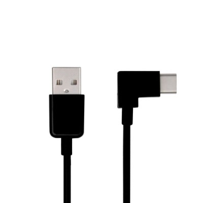 Kampinis USB Type-C juodas laidas 3 metrai | Priedai.lt