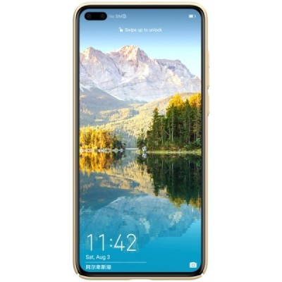 Huawei P40 Nillkin Frosted Shield auksinis plastikinis dėklas, nugarėlė | Priedai.lt