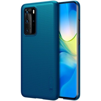 Huawei P40 Pro Nillkin Frosted Shield mėlynas plastikinis dėklas, nugarėlė | Priedai.lt