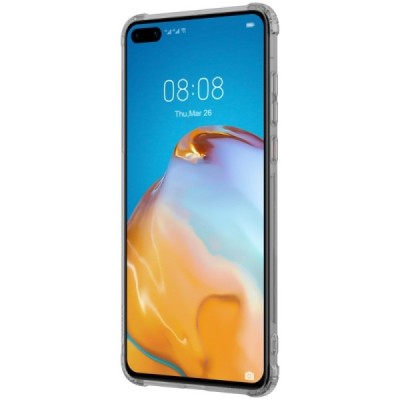 Huawei P40 „Nillkin“ Nature skaidrus (permatomas) silikoninis TPU pilkas dėklas - nugarėlė | Priedai.lt