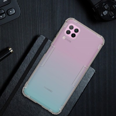 Huawei P40 Lite „Nillkin“ Nature skaidrus (permatomas) silikoninis TPU pilkas dėklas - nugarėlė | Priedai.lt