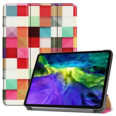 Apple iPad Pro 11 (2021 / 2020 / 2018) atverčiamas spalvotas „Cubes“ dėklas - knygutė | Priedai.lt