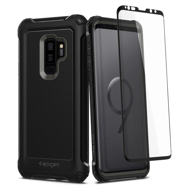 „Spigen“ Pro Guard kaaned - must (Galaxy S9+)