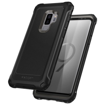 „Spigen“ Pro Guard Samsung Galaxy S9+ (G965) juodas kieto silikono dėklas / Priedai.lt
