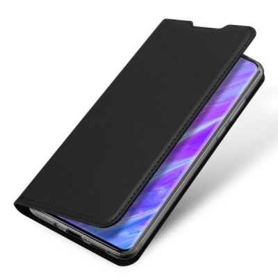„Dux Ducis“ Skin serijos Samsung Galaxy S20 (G980) juodas odinis atverčiamas dėklas / Priedai.lt