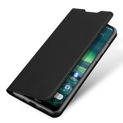 „Dux Ducis“ Skin serijos Nokia 2.3 juodas odinis atverčiamas dėklas / Priedai.lt