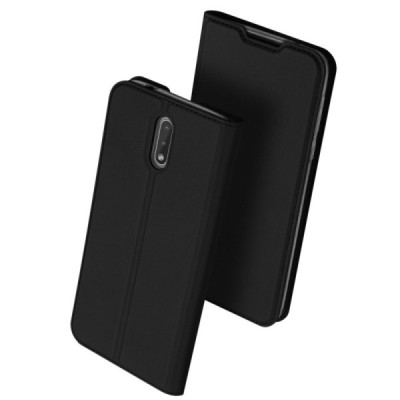 „Dux Ducis“ Skin serijos Nokia 2.3 juodas odinis atverčiamas dėklas / Priedai.lt