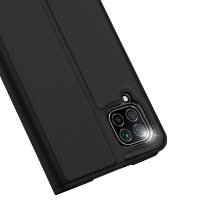 „Dux Ducis“ Skin serijos Huawei P40 Lite juodas odinis atverčiamas dėklas / Priedai.lt
