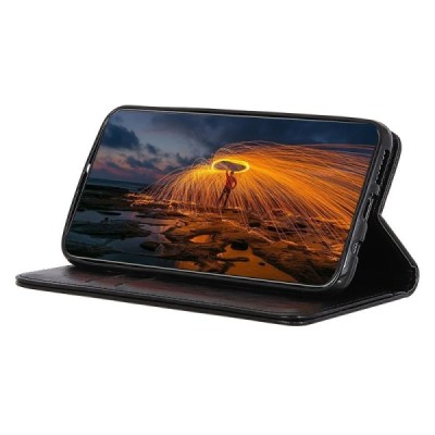 Nokia 2.3 „Split“ juodas odinis atverčiamas dėklas - knygutė | Priedai.lt