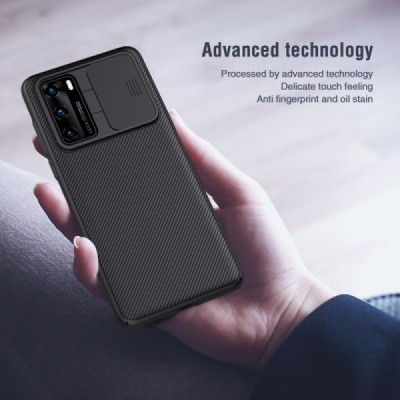 Huawei P40 „Nillkin“ CamShield juodas dėklas, nugarėlė su kameros apsauga | Priedai.lt