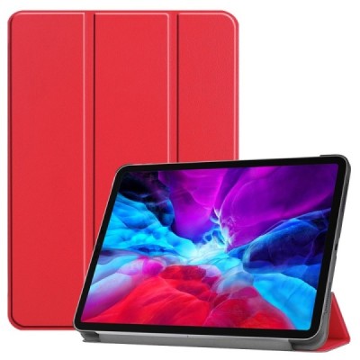 Apple iPad Pro 12.9 (2020, 4-os kartos) atverčiamas raudonas odinis dėklas - knygutė | Priedai.lt