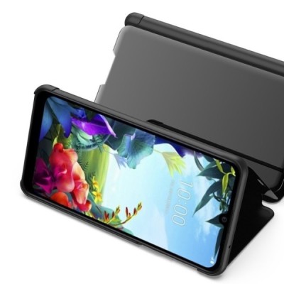 LG K50S (LM-X540) plastikinis atverčiamas juodas dėklas | Priedai.lt