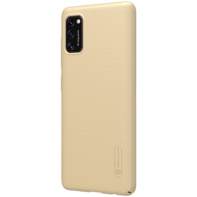 Samsung Galaxy A41 „Nillkin“ Frosted Shield auksinis plastikinis dėklas, nugarėlė | Priedai.lt