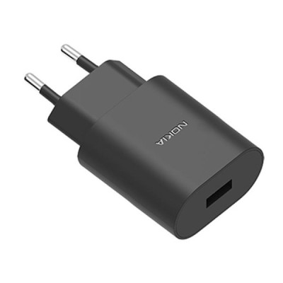 „Nokia“ Quick Charge kelioninis (sieninis, buitinis) įkroviklis (AD-18WE, Europa) - juodas | Priedai.lt