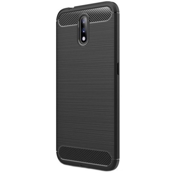 „Carbon“ Kõva silikoon (TPU) kaaned - must (Nokia 2.3)