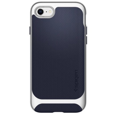 „Spigen“ Neo Hybrid Herringbone sustiprintos apsaugos Apple iPhone 7 / 8 / SE 2020 mėlynas kieto silikono (TPU) ir plastiko dėkl