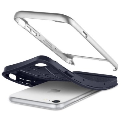 „Spigen“ Neo Hybrid Herringbone sustiprintos apsaugos Apple iPhone 7 / 8 / SE 2020 mėlynas kieto silikono (TPU) ir plastiko dėkl