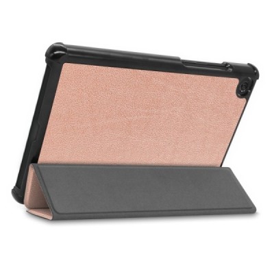 Lenovo Tab M8 8" atverčiamas auksinis odinis dėklas - knygutė | Priedai.lt