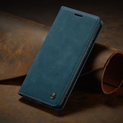 Samsung Galaxy A51 (A515F) CaseMe Retro solidus atverčiamas žalias odinis dėklas - knygutė | Priedai.lt