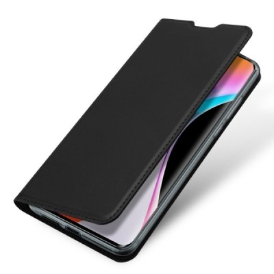 „Dux Ducis“ Skin serijos Xiaomi Mi 10 (10 Pro) juodas odinis atverčiamas dėklas / Priedai.lt