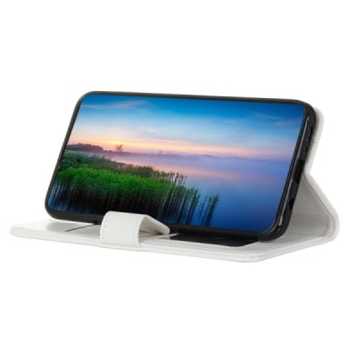 Samsung Galaxy A51 (A515) atverčiamas baltas odinis dėklas - piniginė / Priedai.lt