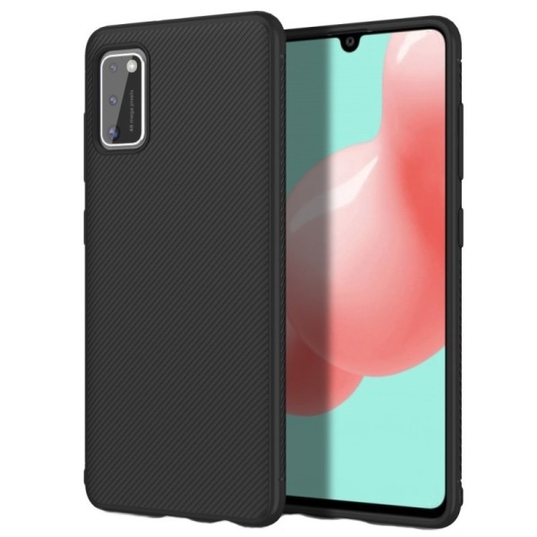 „Lealates“ Kõva silikoon (TPU) kaaned - must (Galaxy A41)