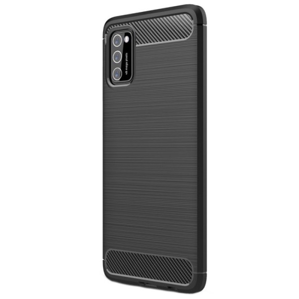 „Carbon“ Kõva silikoon (TPU) kaaned - must (Galaxy A41)