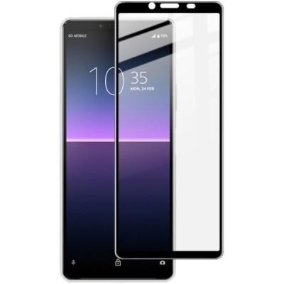 Sony Xperia 10 II „Rurihai“ 9H Tempered Glass sustiprintos apsaugos juodas pilnai dengiantis apsauginis ekrano stiklas | Priedai