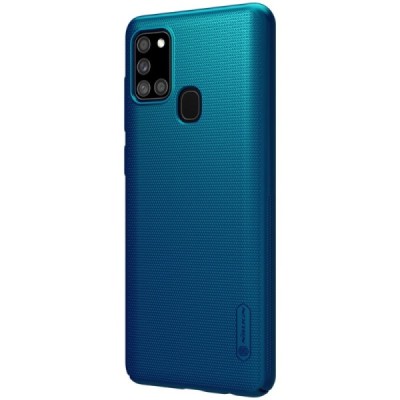 Samsung Galaxy A21s (A217F) Nillkin Frosted Shield mėlynas plastikinis dėklas | Priedai.lt