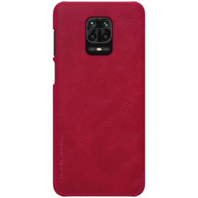 Xiaomi Redmi Note 9 Pro prabangus „Nillkin“ Qin serijos raudonas odinis atverčiamas dėklas - knygutė | Priedai.lt
