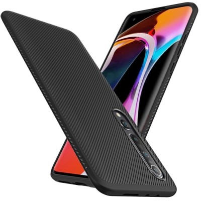 Xiaomi Mi 10 (10 Pro) Lenuo kieto silikono TPU juodas dėklas - nugarėlė | Priedai.lt