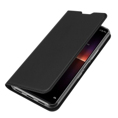 „Dux Ducis“ Skin serijos Sony Xperia L4 juodas odinis atverčiamas dėklas / Priedai.lt