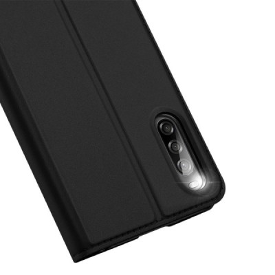 „Dux Ducis“ Skin serijos Sony Xperia L4 juodas odinis atverčiamas dėklas / Priedai.lt