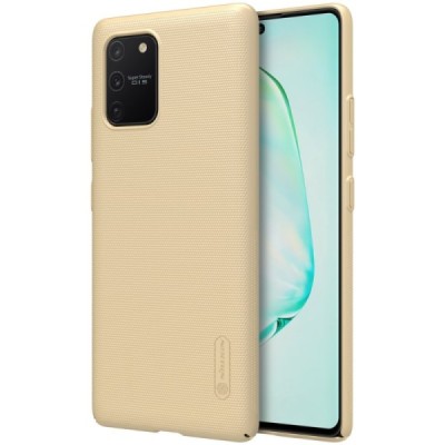 Samsung Galaxy S10 Lite (G970) Nillkin Frosted Shield auksinis plastikinis dėklas | Priedai.lt
