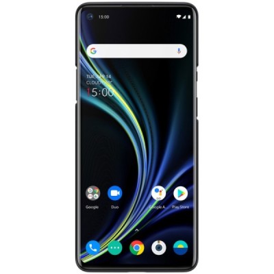 Nillkin Frosted Shield OnePlus 8 Pro juodas plastikinis dėklas / Priedai.lt
