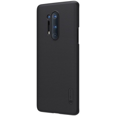 Nillkin Frosted Shield OnePlus 8 Pro juodas plastikinis dėklas / Priedai.lt