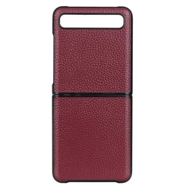„Deluxe Leather“ kaaned - burgundi (Galaxy Z Flip)
