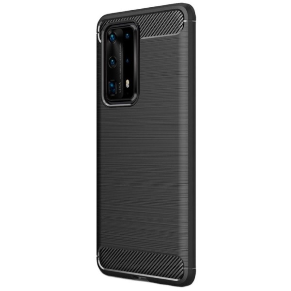 „Carbon“ Kõva silikoon (TPU) kaaned - must (P40 Pro+)