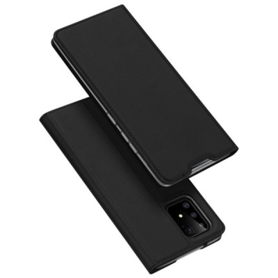 „Dux Ducis“ Skin serijos Samsung Galaxy S10 Lite (G970) juodas odinis atverčiamas dėklas / Priedai.lt