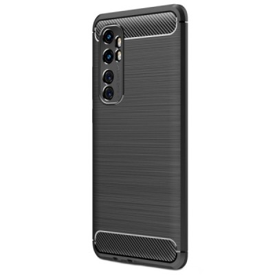 Xiaomi Mi Note 10 Lite kieto silikono TPU juodas dėklas - nugarėlė | Priedai.lt