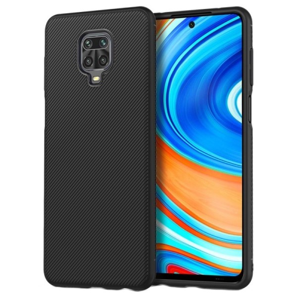„Lealates“ Kõva silikoon (TPU) kaaned - must (Redmi Note 9 Pro)