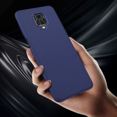 Xiaomi Redmi Note 9 Pro Lenuo kieto silikono TPU mėlynas dėklas - nugarėlė | Priedai.lt