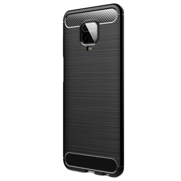 „Carbon“ Kõva silikoon (TPU) kaaned - must (Redmi Note 9 Pro)