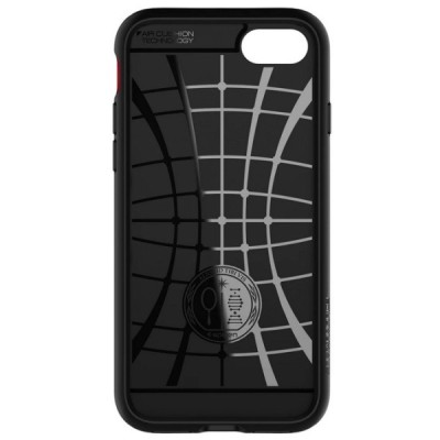 „Spigen“ Slim Armor CS Apple iPhone 7 / 8 / SE 2020 juodas kieto silikono dėklas / Priedai.lt